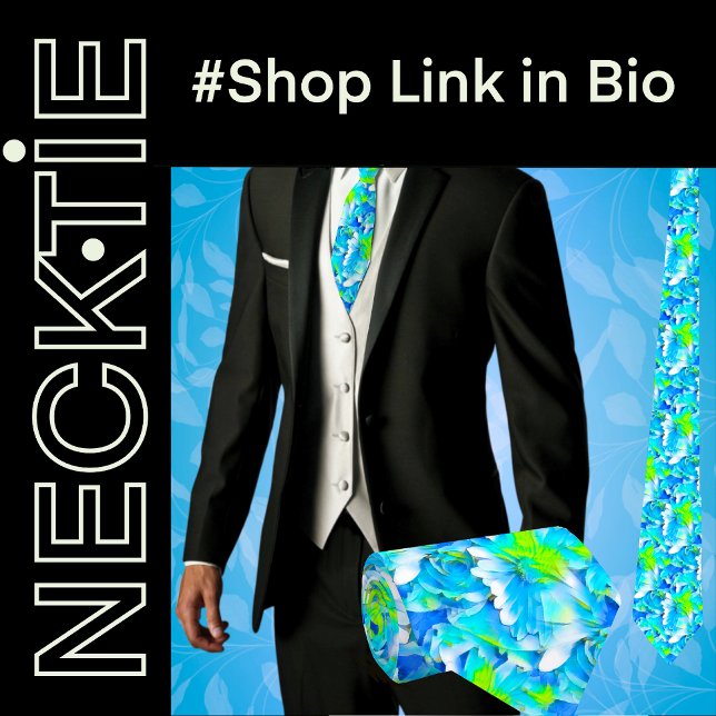 Tropical Flowers Floral  Tie (Creator Uploaded)