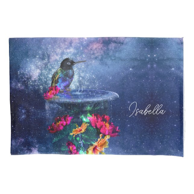  Tropical flowers,hummingbird personalized Pillowcase (Front)