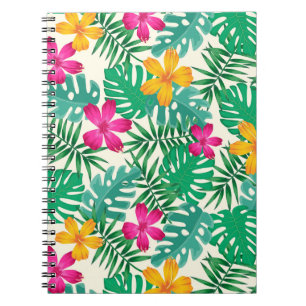 Tropical flowers notebook