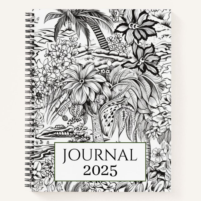 Tropical Flowers Palm Trees 2025 Journal (Front)