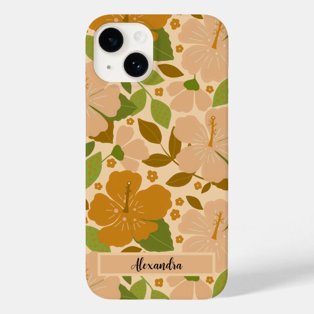 Tropical Flowers Personalised Case-Mate iPhon iPhone Case (Back)