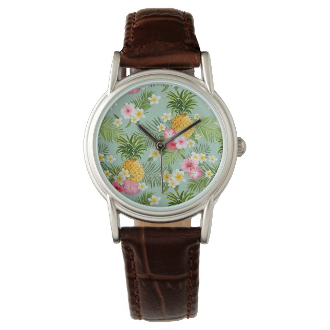 Tropical Flowers & Pineapples Watch (Front)