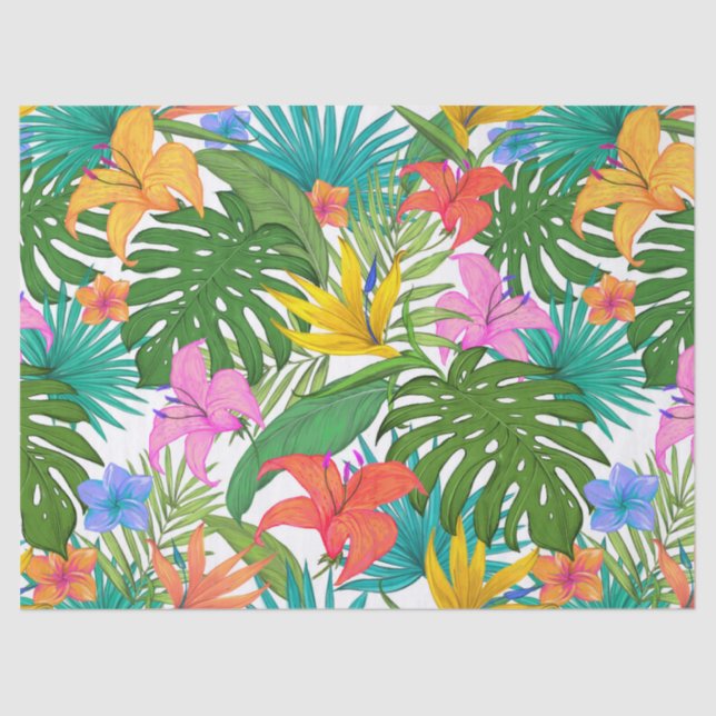 tropical flowers tissue paper (Front)