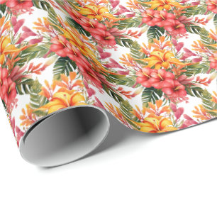 Tropical Flowers Wrapping Paper
