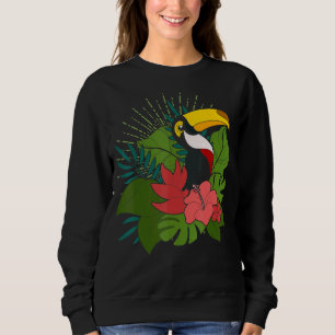 Tropical Flowers Zoo Animal Wildlife Bird Exotic T Sweatshirt
