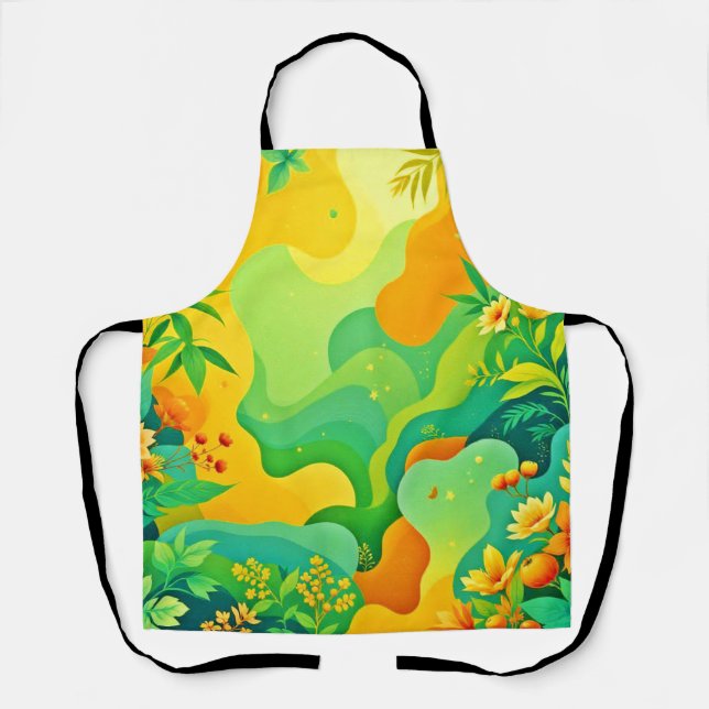 Tropical Foliage Abstract Apron (Front)