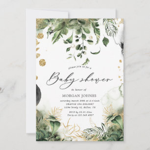tropical foliage baby shower Invitation
