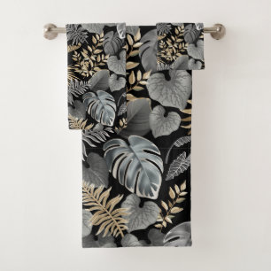 Tropical Foliage Bath Towel Set