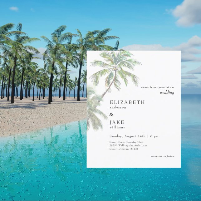 Tropical Foliage Budget Palm Tree Wedding (Creator Uploaded)