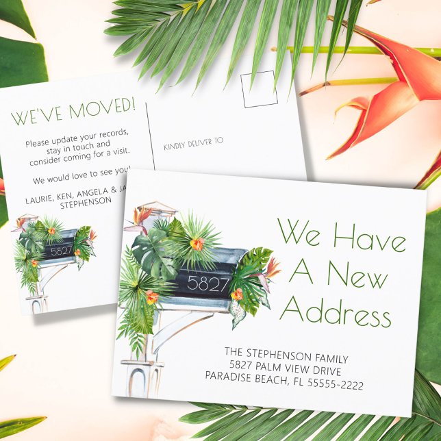 Tropical Foliage Floral Moving Announcement (Creator Uploaded)