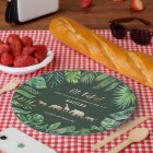 Tropical foliage + gold animals baby shower party