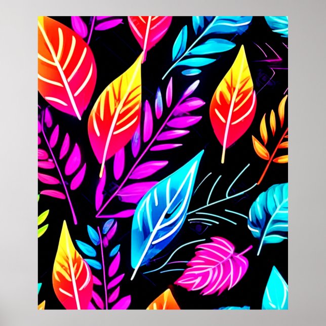 Tropical Foliage: Leaf Art Poster (Front)