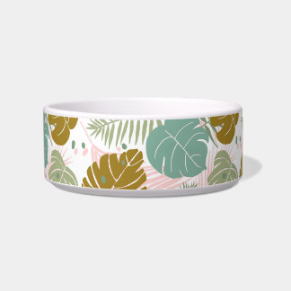 Tropical Foliage - Monstera And Palm Leaf Pattern Bowl