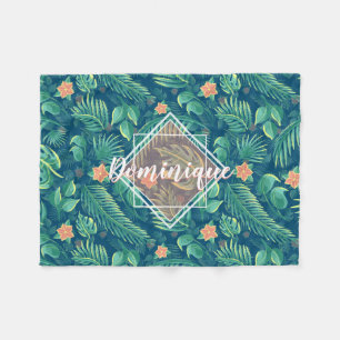 Tropical Foliage Pattern Blanket