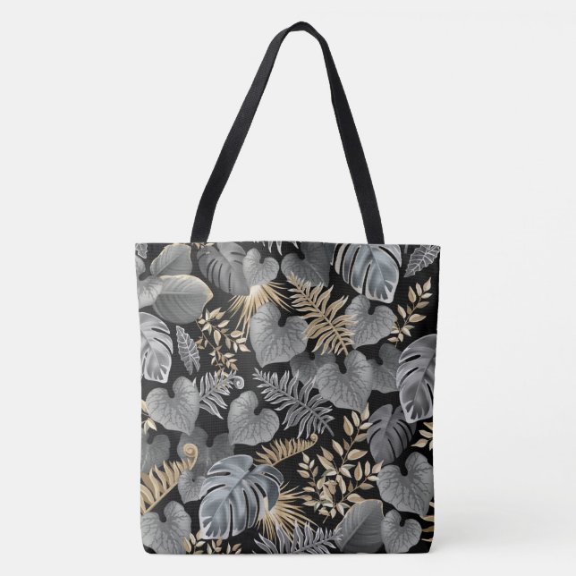 Tropical Foliage Pattern Tote Bag (Front)
