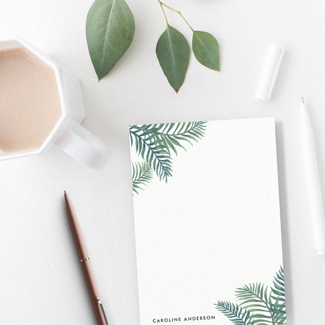Tropical Foliage Personalised Post-it Notes (Creator Uploaded)