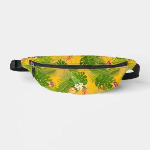 Tropical Foliage Summer Orange Bum Bags