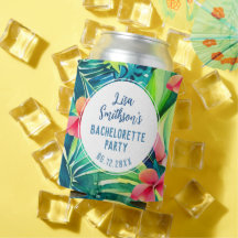    Tropical Foliage Watercolor Custom Bachelorette