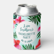    Tropical Foliage Watercolor Custom Bachelorette