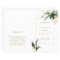 Tropical Foliage Wedding Gold Ceremony Program