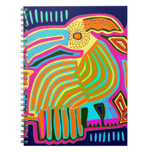 Tropical Folk Art Parrot Notebook