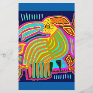 Tropical Folk Art Parrot Stationery