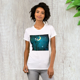 Tropical Forest At Night Womens T-Shirt