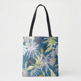 Tropical Forest: Colourful Hand Drawn. Tote Bag
