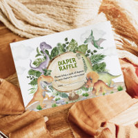 Tropical Forest Dinosaurs Baby Boy Diaper Raffle