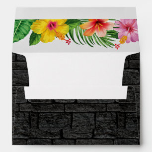 Tropical Forest Summer Hawaii Birthday Party Envelope