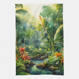 Tropical Forest Tea Towel