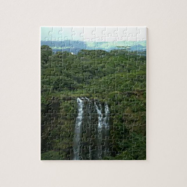 Tropical Forest Waterfall Jigsaw Puzzle (Vertical)