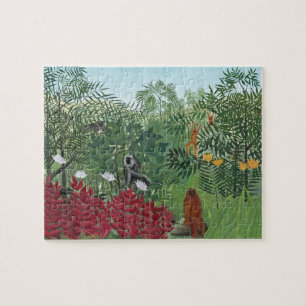 Tropical Forest with Monkeys, 1910 (oil on canvas) Jigsaw Puzzle