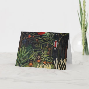 Tropical Forest with Monkeys by Henri Rousseau Card