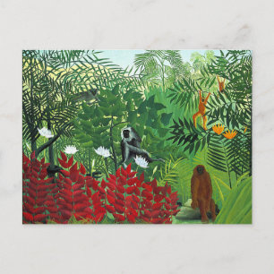 Tropical Forest with Monkeys Postcard