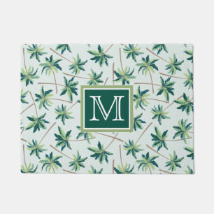 Tropical Foxtail Palm   Add Your Initial Doormat