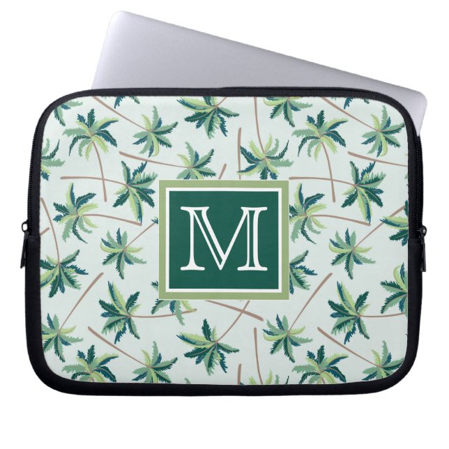 Tropical Foxtail Palm | Add Your Initial Laptop Sleeve (Front)