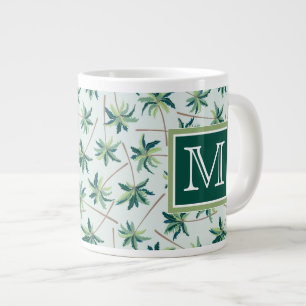 Tropical Foxtail Palm Add Your Initial Large Coffee Mug