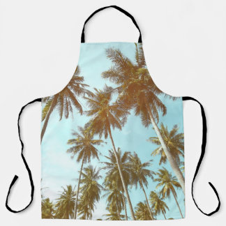 Tropical Frame: Abstract Palm Trees Apron