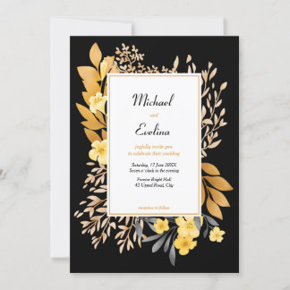 Tropical Frangipani Flower Wedding Invitation