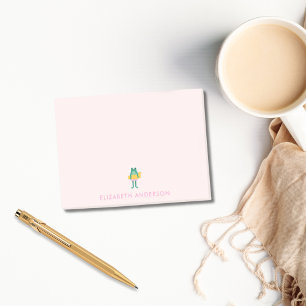 Tropical Frog Blush Pink Personalized Post-it Notes