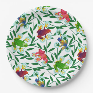 Tropical Frog Jungle Paper Plate
