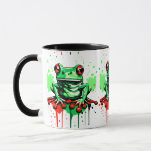 Tropical Frog Mug - Colourful Frog prince Mug
