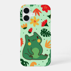 Tropical Froggy Jungle Joy iPhone 16 Case