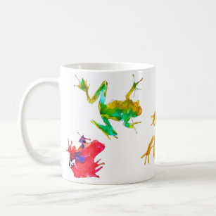 Tropical frogs coffee mug