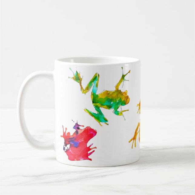 Tropical frogs coffee mug (Left)