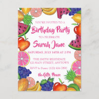 Tropical Fruit Banana Watermelon Birthday Party