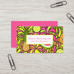 Tropical Fruit Business Cards Colourful Custom