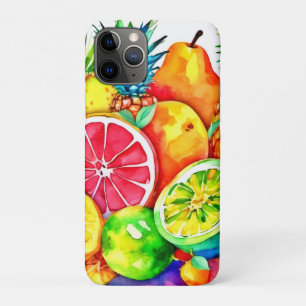 Tropical Fruit Cartoon Art iPhone 11 Pro Case