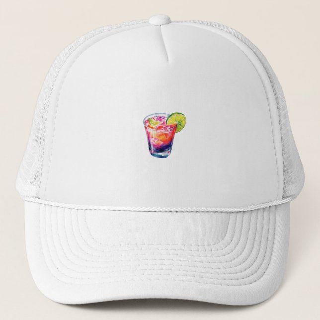Tropical Fruit Cocktail Trucker Hat (Front)